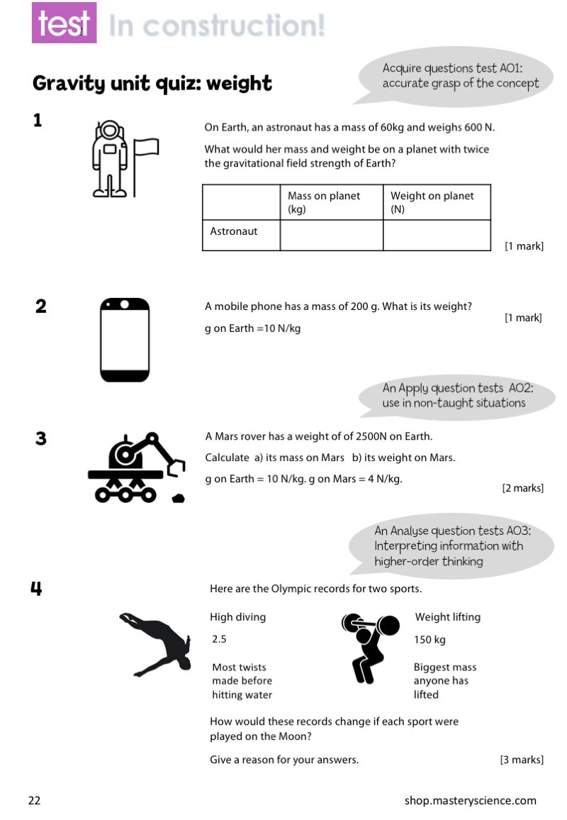 Proper Science KS3 - individual topics